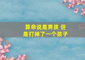 算命说是男孩 但是打掉了一个孩子